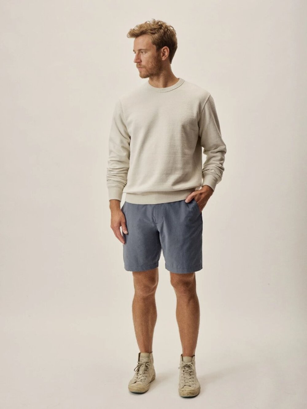 Men's Buck Mason Deck Short Slate Blue 34
